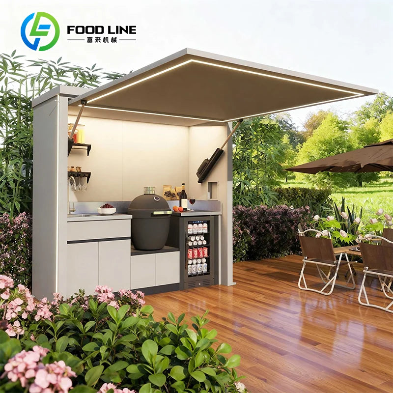 Outdoor Kitchen with bar and Pergola Outdoor Kitchen Modular Portable Outdoor Kitchen