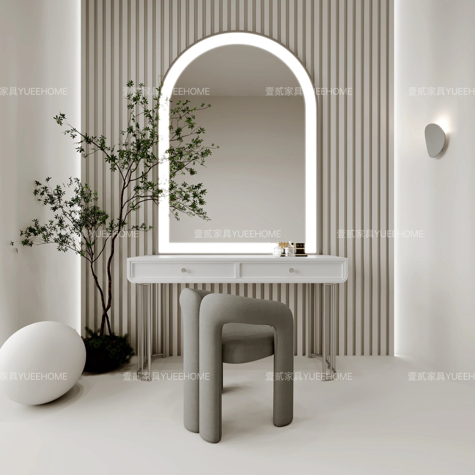 Girls Luxury Mirror Vanity Table Nordic Makeup Large White Makeup Desk Dressers Girl Drawers Light Penteadeira Bedroom Furniture