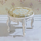 European Fabric Pouf,Modern Round Tea Table Stool, High-Quality Manicure Seat, Living Room Sofa Side Ottoman, Versatile Seating.