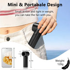 Portable Handheld Turbo Fan Mini Portable Hand Fan 3000mAh Rechargeabl