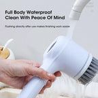 Electric Spin Scrubber Bathroom Cleaning BrushPower Scrubber withReplaceable Brush Heads Electric Handheld CordlessCleaningBrush