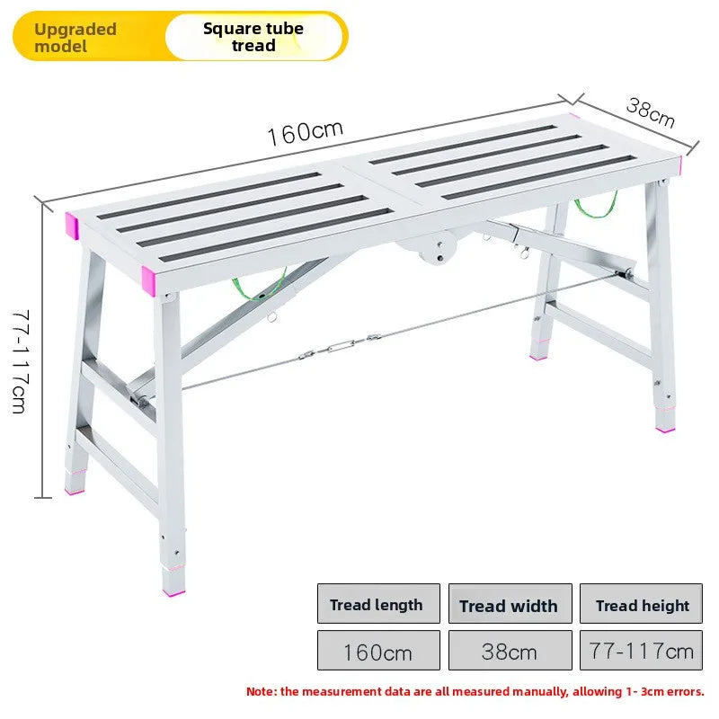 Folding telescopic stool single and double support scaffold hot dip galvanized folding footstool