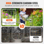 SucceBuy Garden Fence No Dig Fence Animal Barrier Fence Underground Decorative Garden Fencing with 1.5 in Spike Spacing for Yard