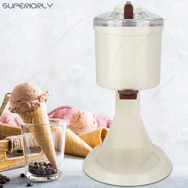 1L ice cream machine Manual automatic desktop simple operation large capacity mini soft ice cream machine household
