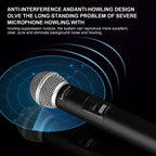 PG58 Professional Wireless Microphone 2 Channels UHF Fixed Frequency Handheld Mic Micphone For Party Karaoke Church Show Meeting