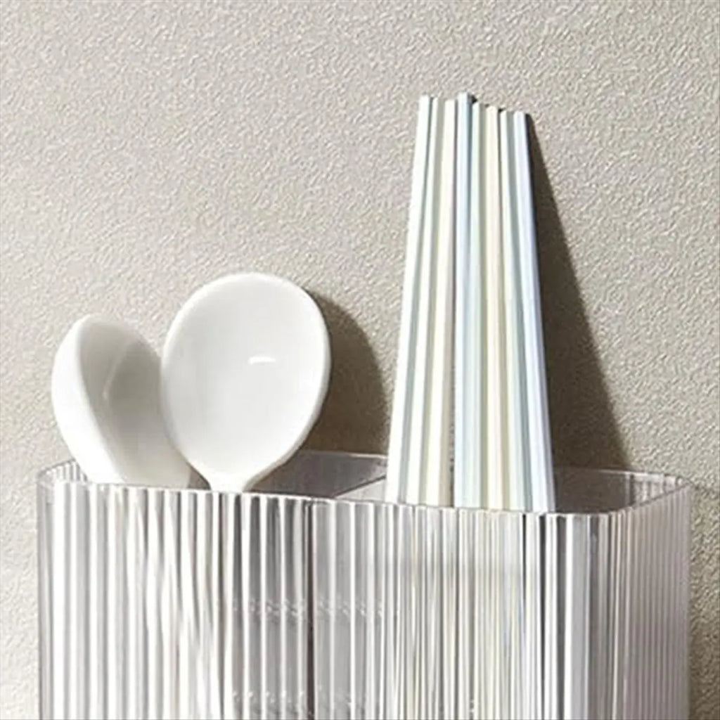 [CLOS] Utensil Holder, Cooking Utensil Crock Wall Mounted Utensil Organizer Countertop Utensil Storage for Kitchen,White
