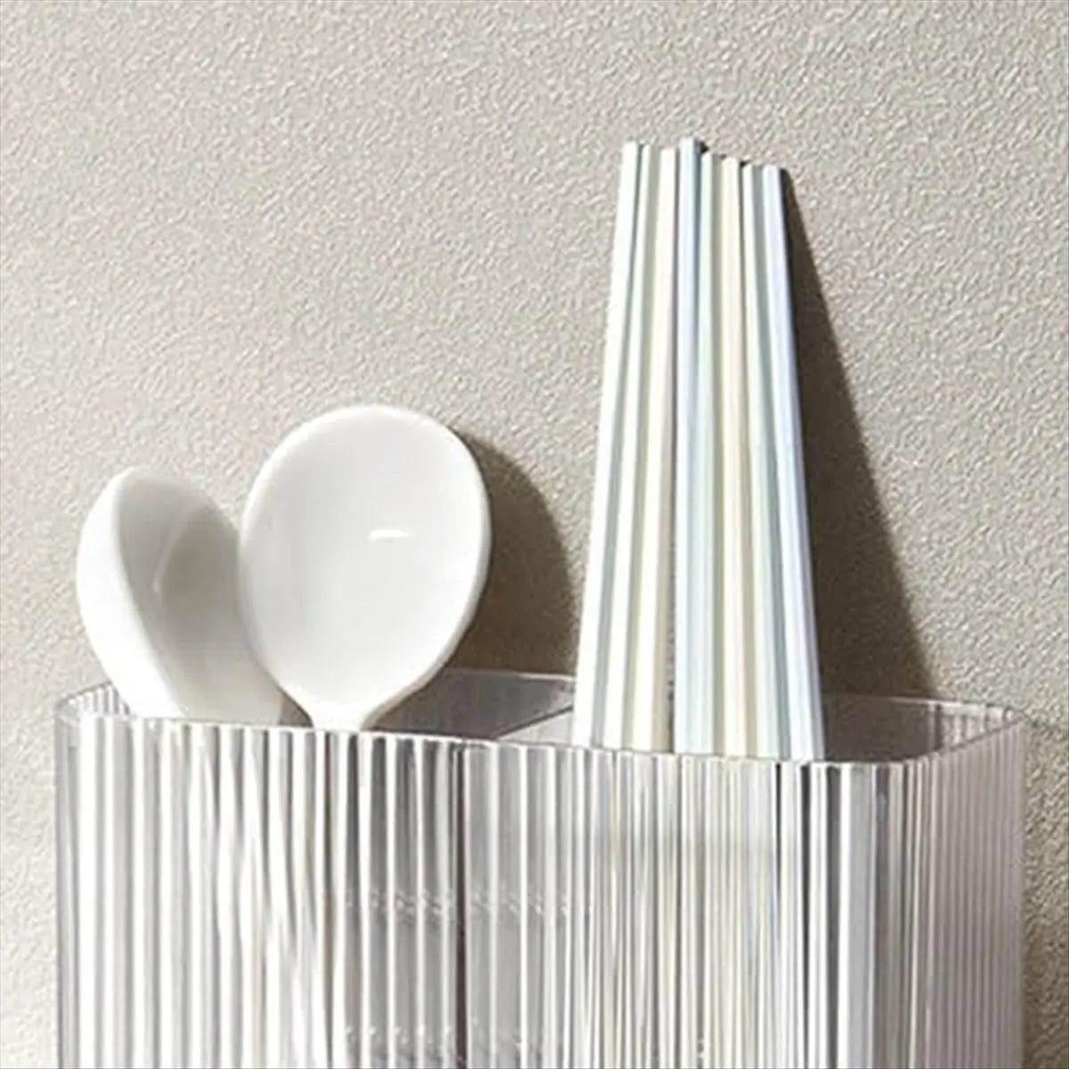 [CLOS] Utensil Holder, Cooking Utensil Crock Wall Mounted Utensil Organizer Countertop Utensil Storage for Kitchen,White
