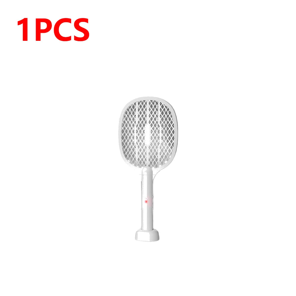 2 in 1 Multi functional Bug Zapper Racket USB Rechargeable Mosquito Killer Safe Electric Mosquito Swatter Pest Control Supplies