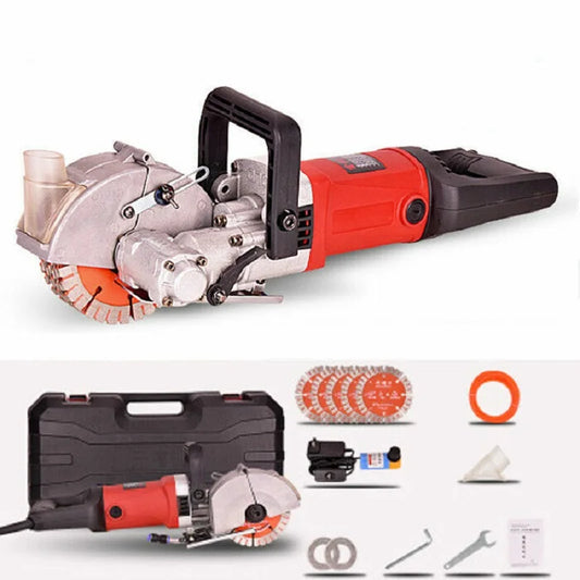 4500W Electric Wall Slotting Machine Wall Chaser Groove Cutting Machine Dustproof and Laser Sighting Steel Concrete Circular Saw