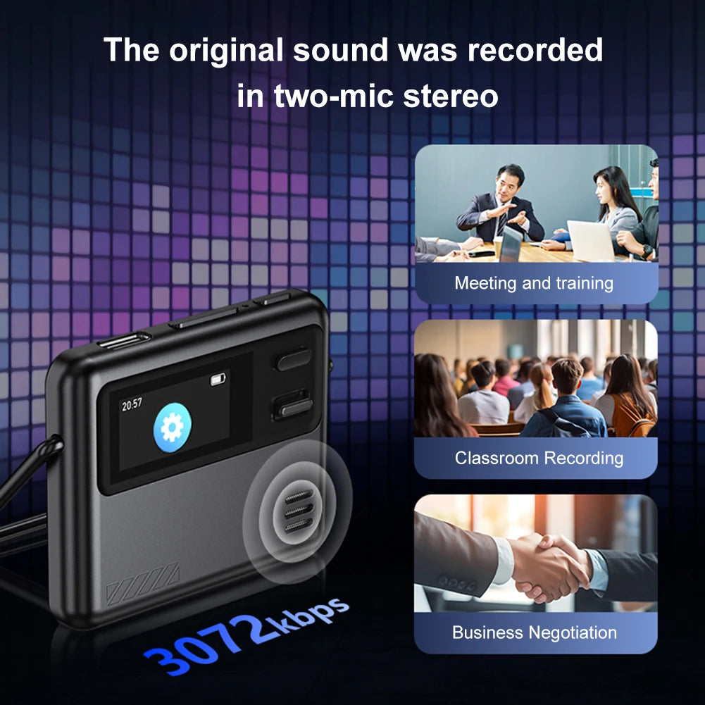 P30 Mini AI Voice Recorder Intelligent Sound Controlled Voice Recorder Language Translator Meeting Recording Mobile Phone Holder