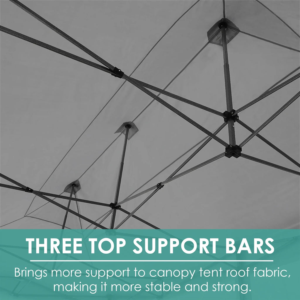 Pavilion Popup Gazebo 3x6m Waterproof Folding Gazebo Tent Party Tent with 4 Side Panels 6 Sandbag UV 50+ Height Adjustable 2-3M