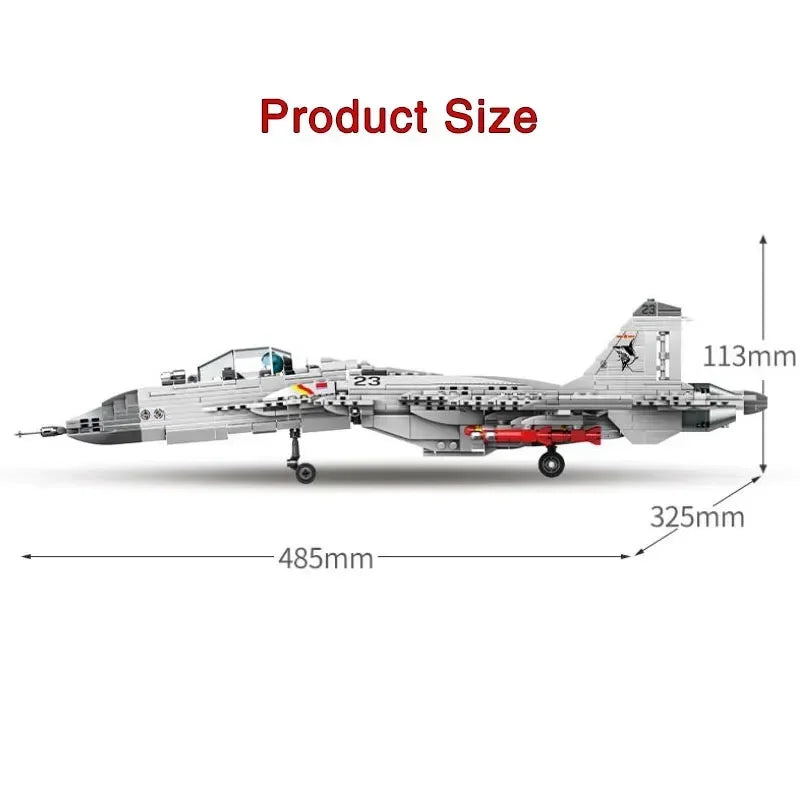 1186pcs Military J-15 Fighter Jet Building Blocks - Aircraft Model Bricks for Boys & Kids Toy Gift | AlluCanFind