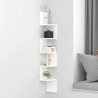 5-layer wooden wall rack corner rack wall-mounted bookshelf modern simple home decoration storage