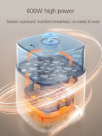 220V Multi-functional Egg Boiler and Steamer Egg Cooker for Breakfast with Automatic Power-off for Home Kitchen