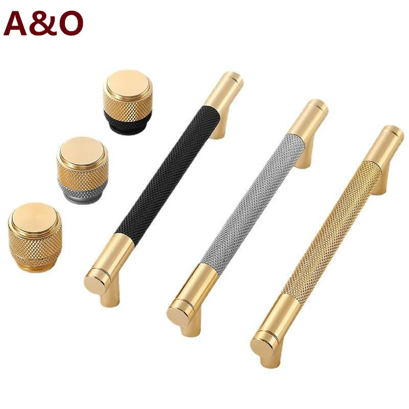 Handles Drawer Cabinet Furniture Kitchen Handles for Cabinet Knob Door Drawer Furniture Kitchen Knob Light Luxury Golden Grey