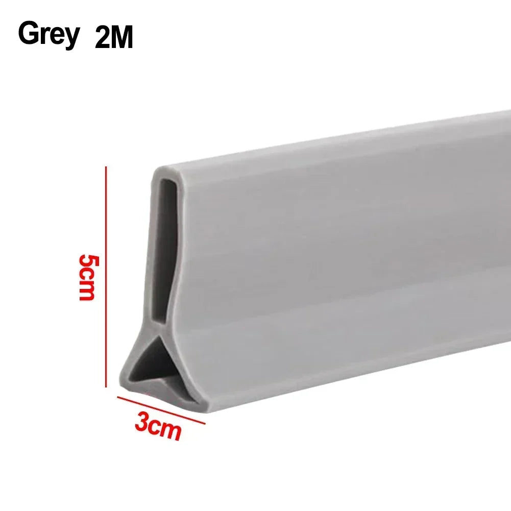Stopper Water Barrier 5cm Height Accessories Bathroom Kitchens Silicone Transparent/Grey/black/white Brand New