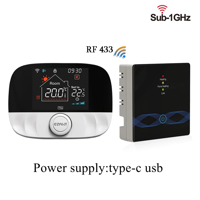 RF433 Wireless Thermostat WiFi for Floor Heating Water Gas Boiler Home Room Tuya Smart Programmable Temperature Controller