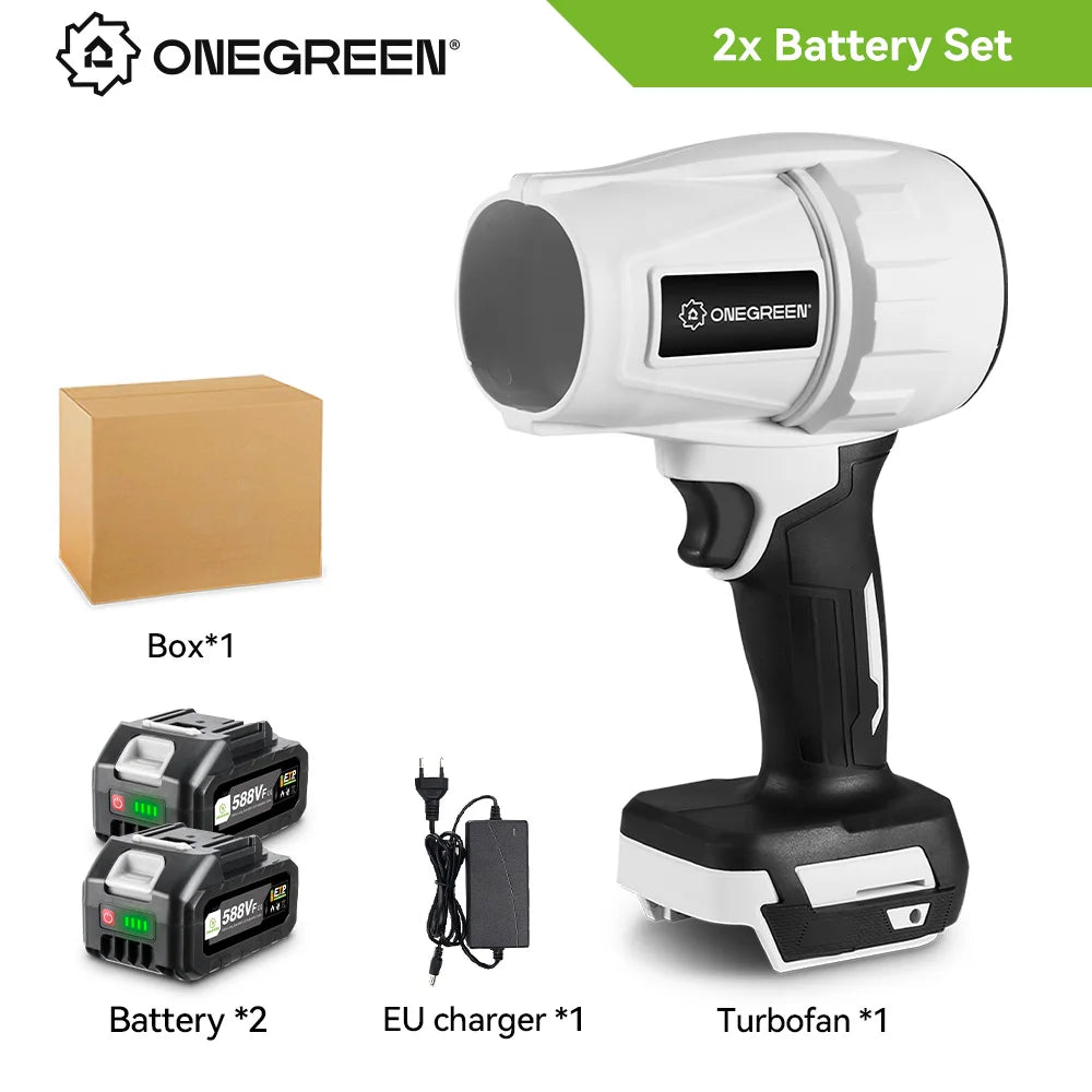 ONEVAN 2000W Brushless Cordless Electric Turbo Blowers 15000RPM Handheld Snow Dust Air Blowing Power Tool For Makita Battery Pin