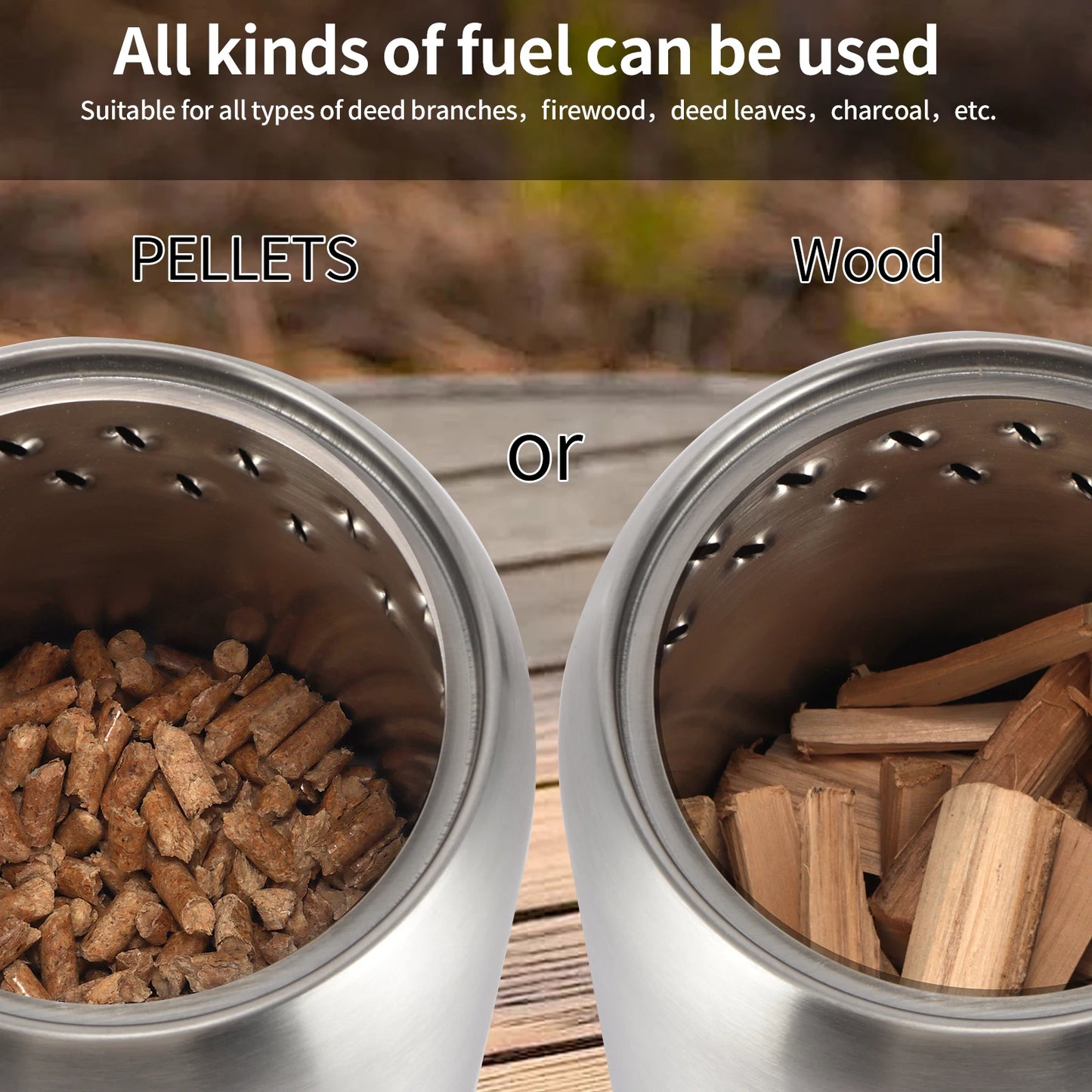 6.4 inches Round Mesa Stove Outdoor Travel Portable Tabletop Fire Pit Stainless Steel Smokeless Table Top Firepit