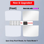 Privacy Full Cover Car Sunshade For Tesla Model Y 2024 Glass Roof Sun Shade Window Sunroof UV Shield Camping Travel Accessories