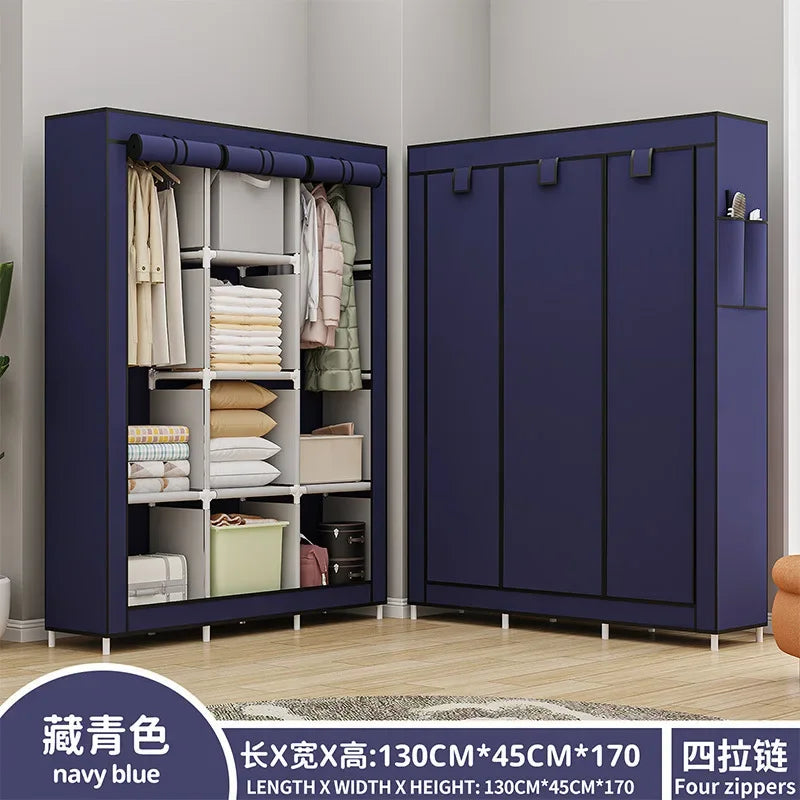 Multifunctional Dust Cloth Wardrobe, Home, Bedroom Clothing Cabinet Assembly Storage Cabinet