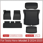 Floor Mats Cargo Liner For Tesla Model 3 2025 Highland Waterproof Anti-slip Trunk Mat TPE Pads Model 3 2024 Highland Accessories