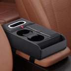 Car Armrest Box Heightening Pad Multifunctional Storage Box Water Cup Case Luxury Vehicle Storage Tissue Holder Organizer N3F6