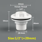 1~8PCS 1/2, 3/4, 1 Inch UPVC Double Female Thread Water Tank Joints Garden Irrigation Accessories Fish Tank Connector