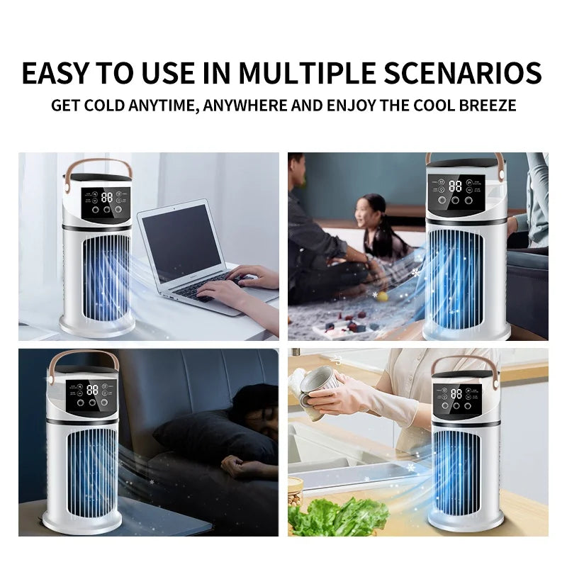 Portable Air Cooler Fan Humidifier with 1 9 Adjustable Wind Speed 1 8