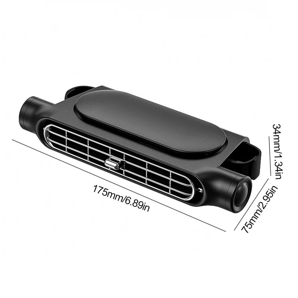 Portable Car Seat Fan with Three Speed Settings Adjustable Airflow USB Powered for Front and Rear Seats