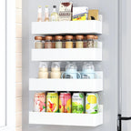 Magnetic Refrigerator Side Hanging Storage Rack, Kitchen Seasoning Storage, Kitchenware Storage, Washing Machine Side Storage