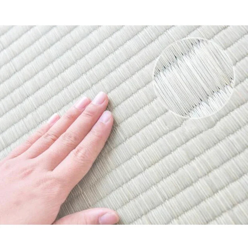 Natural Rushes Foldable Tatami Sleeping Mattress Straw Mat Yoga Meditation Mat Traditional Bed Mattress