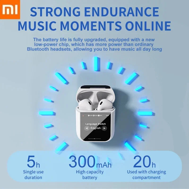 Xiaomi A2 Pro Bluetooth Headset Touchscreen Portable TWS HiFi Sound Quality Long Battery Life Sports Waterproof Headphones