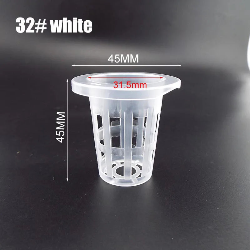 50pcs Hydroponic Soilless Mesh Net basket Plant veg Grow Nursery Cup Pot Sponge tray Aeroponic Veg Planter Clone Colonization q1
