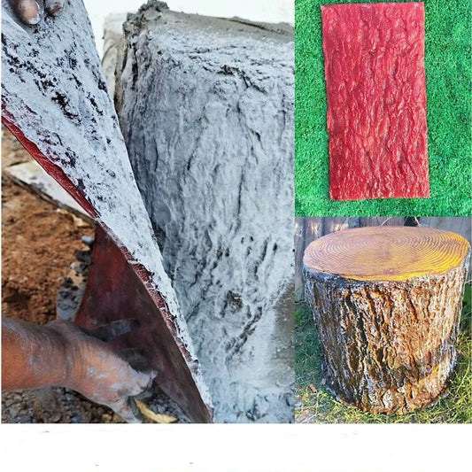 Simulation Artificial Cement Tree Pressing Mold Fake Cement Making Garden Imitation Stake Stump Bark for Decoration Home Decor