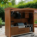 Customized High-end Steel Outdoor Mobile Kitchen Foldable Automatic Camping Party Cooking Equipment