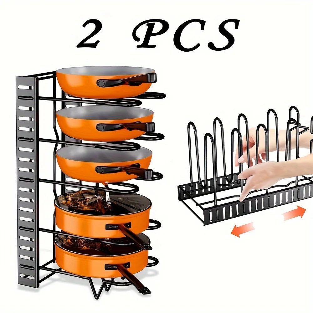 Kitchen Pot & Pan Organizer Rack (2-Pack)