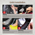 Car Steering Wheel Braid Cover Carbon Fiber Leather For Volkswagen VW Golf 7 Mk7 New Polo Jetta B8 Avant Car Interior