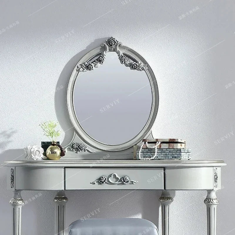 Salon Mirror Vanity Table Minimalist Aesthetic Beauty Bedroom Dresser Organizer Space Saving Nordic Vestidores Trendy Furniture