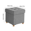 Seat stool Foldable Storage Stool footrest stool Folding Chest Storage Cube Upholstered Seat Removable Lid Home Decor
