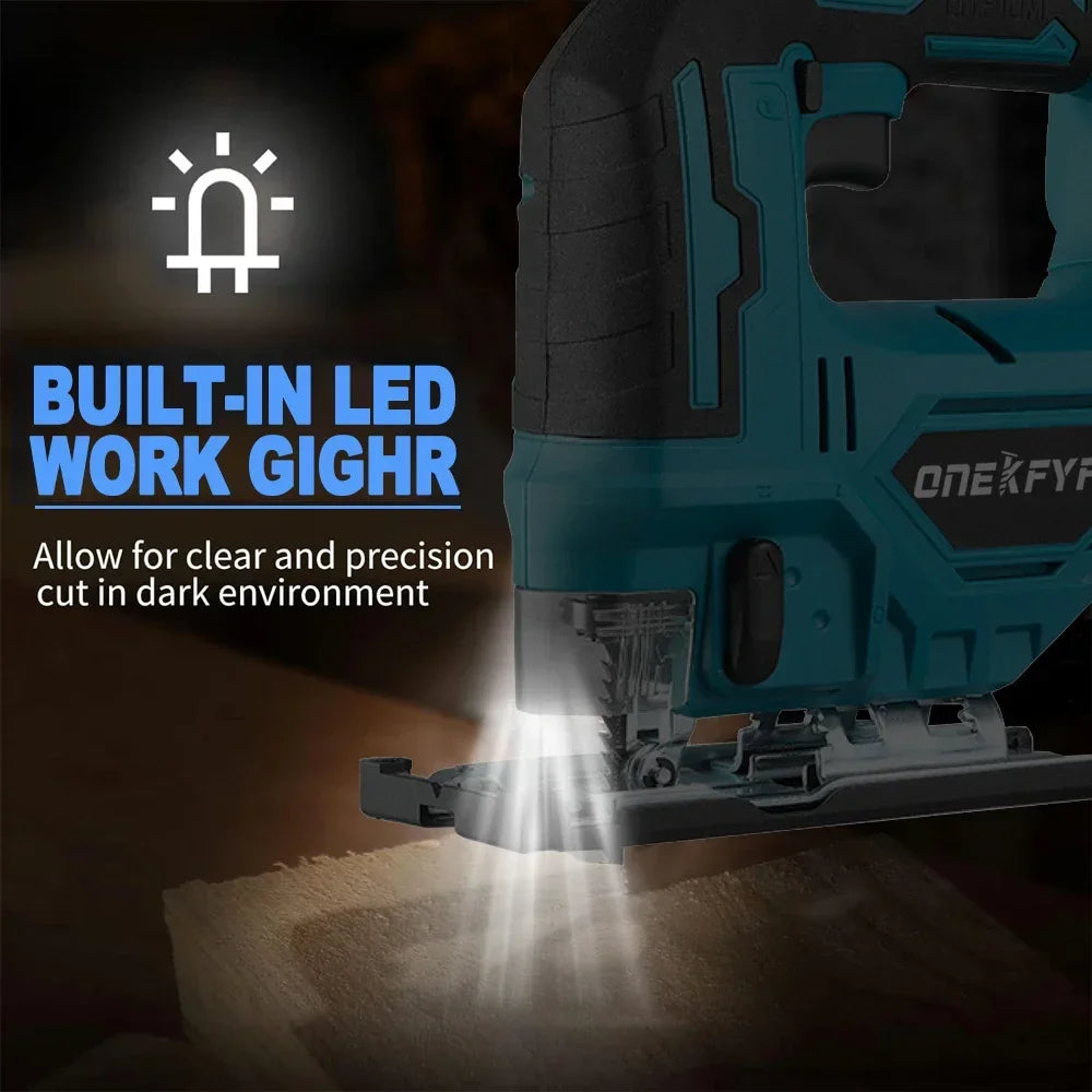 65mm Electric Jigsaw Portable Cordless Jig Saw Multi-Function Woodworking tools wood cutting machines For Makita 18V Battery