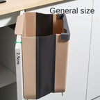 Kitchen Wall-mounted Folding Trash Can Household Cabinet Hanging Storage Trash Basket Creative Classification Hanging Trash Can