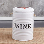 Paint Bucket Stool, Iron Art, Creative Storage Seat, Commercial Retro Low Stool, Bars, Shopping Malls Oil
