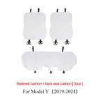 Seat Cover Cushion for Tesla Model 3 Y Flannel White Seat Protection Mat Anti-dirty Non-slip Cushion Car Interior Accessories