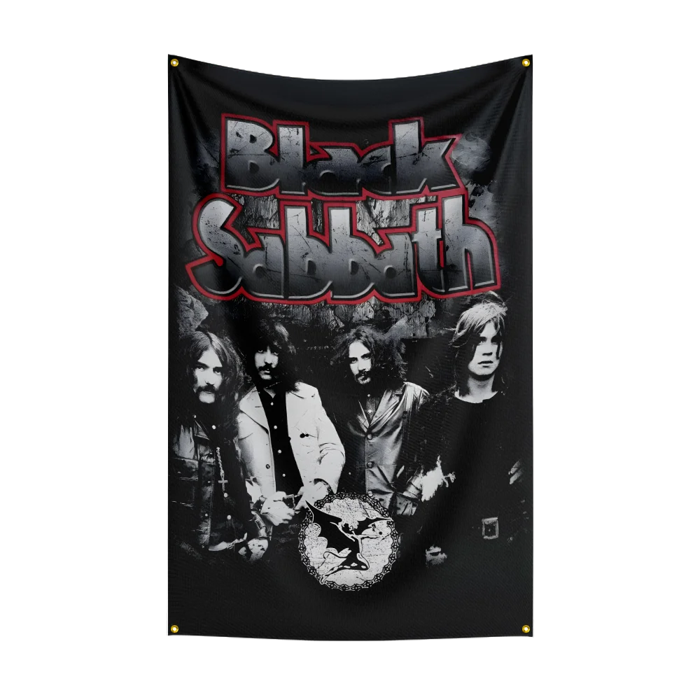 3x5 Ft Heavy Rock Band-B-Black Sabbaths Flag Polyester Digital Printing Banner for Bedroom Wall Art Out Door Tapestry