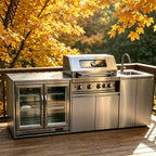 Integrated Sink Cabinets for Garden, Durable Stainless Steel Outdoor Kitchen, Great for Garden, Terrace & Outdoor Application