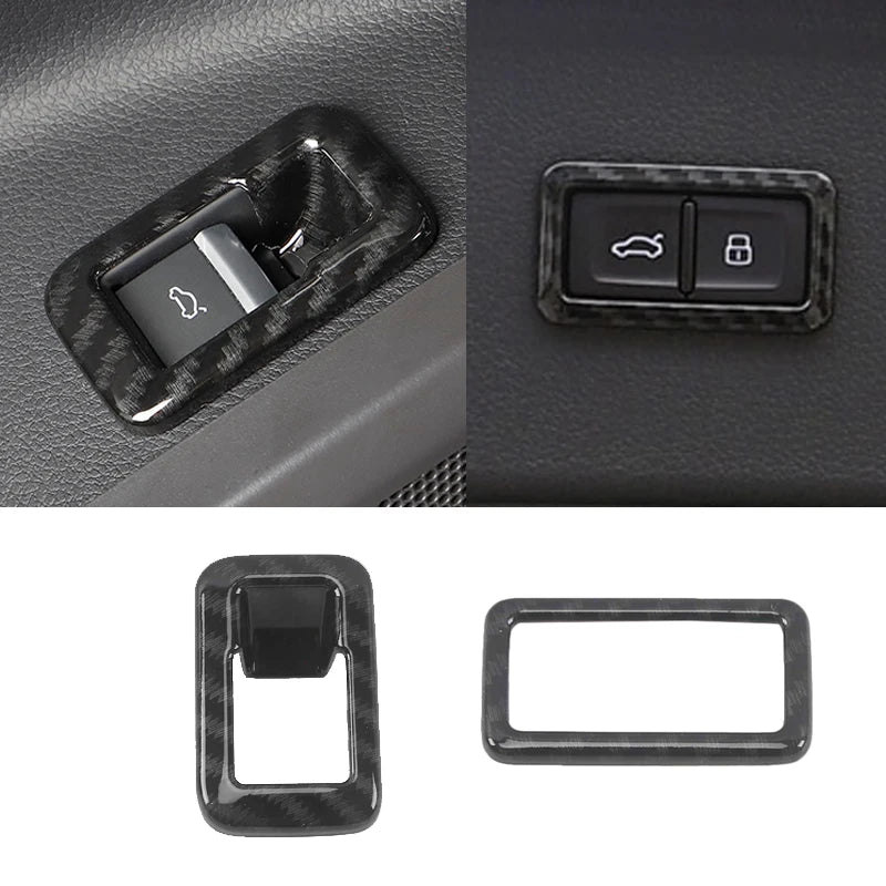 For Audi Q5 FY 2018 2019 2020 2021 Car Styling Interior Door Window Handle Panel Strips Cover Trim Carbon Fiber ABS