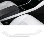 ABS White Center Console Wrap Cover Kit Dashboard Armrest Cover Door Side Trim Interior Suit for Tesla Model Y 3 Accessories