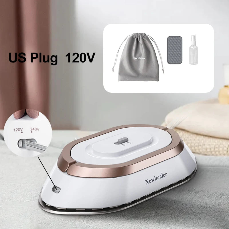 Mini Handheld Travel Iron 120V/220V Lightweight Dry Iron 30S Heat Pres