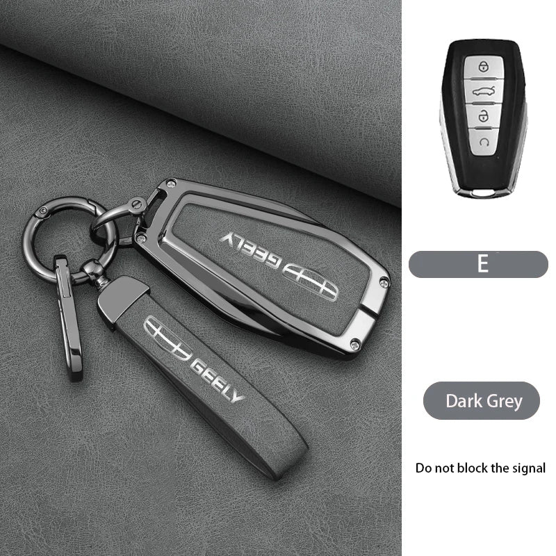 Alloy Car Key Cover Case for Geely Coolray X6 geometry c Emgrand Global kulrey Hawk GX7 okavango smart Remote Car Accessories